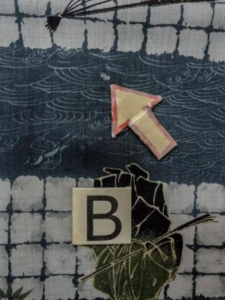 Photo15: O0124A Vintage Japanese kimono   Indigo Blue Men's Juban for men / Wool. Pine tree/branch/needle,   (Grade D) (15)