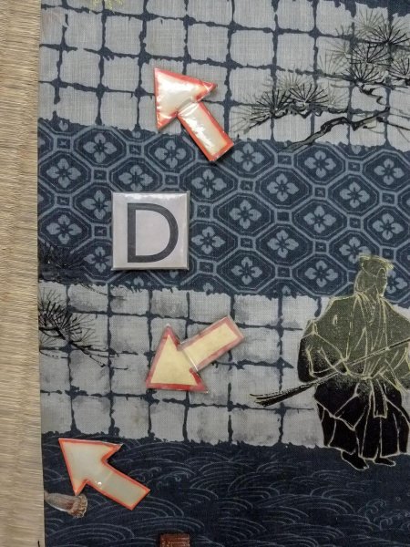 Photo17: O0124A Vintage Japanese kimono   Indigo Blue Men's Juban for men / Wool. Pine tree/branch/needle,   (Grade D) (17)