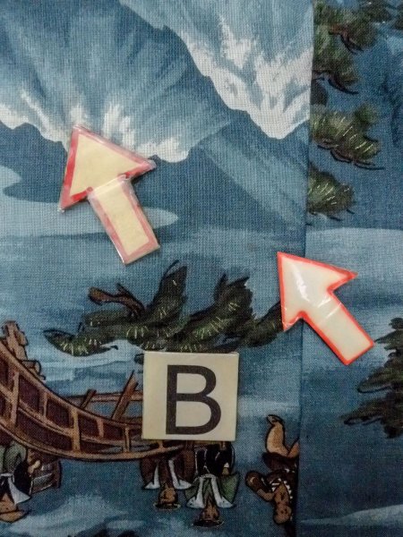 Photo15: O0124C Vintage Japanese kimono   Light Blue Men's Juban for men / Wool. Pine tree/branch/needle,   (Grade C) (15)