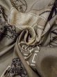 Photo11: O0124D Vintage Japanese kimono  Grayish Brown Men's Juban for men / Wool.  Sedge hat pattern  (Grade C) (11)