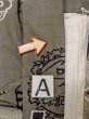 Photo14: O0124D Vintage Japanese kimono  Grayish Brown Men's Juban for men / Wool.  Sedge hat pattern  (Grade C) (14)
