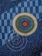 Photo7: O0124E Vintage Japanese kimono   Indigo Blue Men's Juban for men / Wool. Dot, Allow feathers pattern  (Grade B) (7)