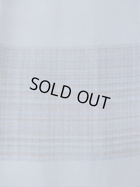 Photo5: O0124F Vintage Japanese kimono   Gray Men's Juban for men / Silk. Plaid Checks   (Grade B) (5)