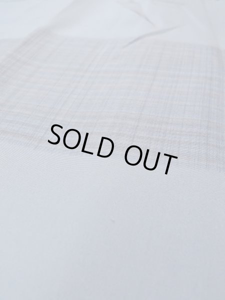 Photo8: O0124F Vintage Japanese kimono   Gray Men's Juban for men / Silk. Plaid Checks   (Grade B) (8)