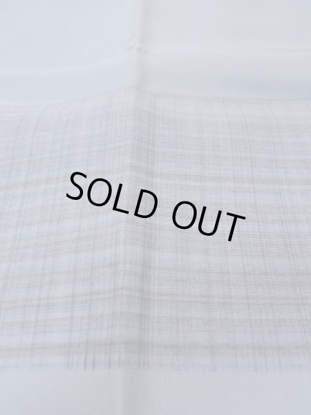 Photo9: O0124F Vintage Japanese kimono   Gray Men's Juban for men / Silk. Plaid Checks   (Grade B) (9)