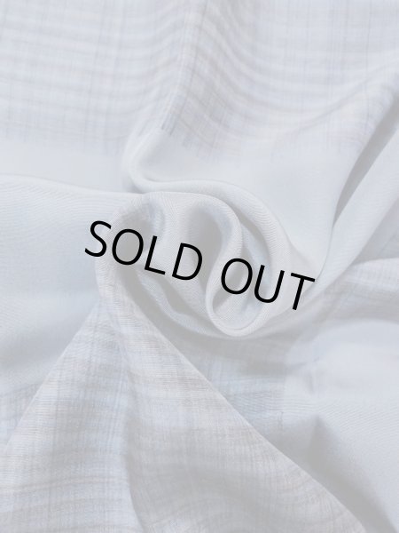 Photo11: O0124F Vintage Japanese kimono   Gray Men's Juban for men / Silk. Plaid Checks   (Grade B) (11)