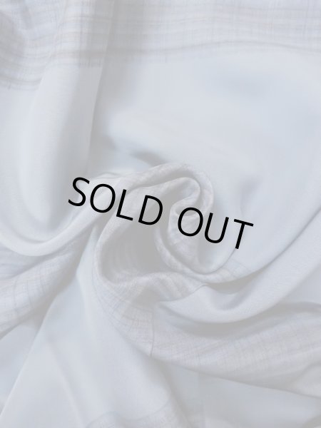 Photo12: O0124F Vintage Japanese kimono   Gray Men's Juban for men / Silk. Plaid Checks   (Grade B) (12)