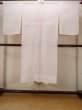 Photo2: O0124G Vintage Japanese kimono   Off White JUBAN undergarment for women / Linen. Leaf Pink pattern  (Grade C) (2)