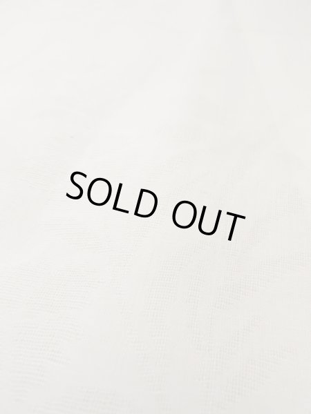 Photo8: O0124G Vintage Japanese kimono   Off White JUBAN undergarment for women / Linen. Leaf Pink pattern  (Grade C) (8)