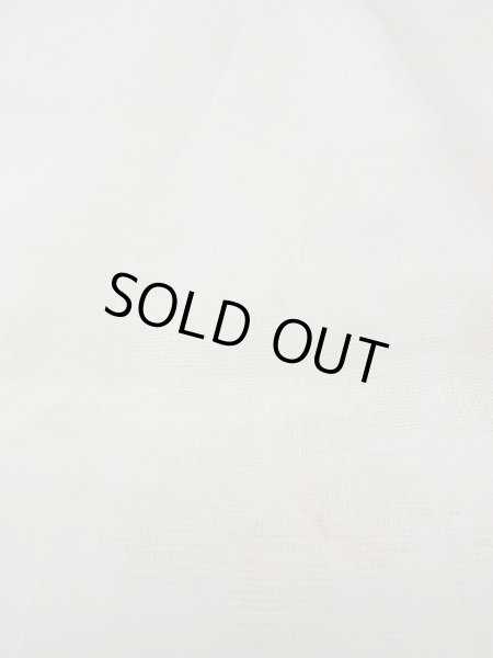 Photo9: O0124G Vintage Japanese kimono   Off White JUBAN undergarment for women / Linen. Leaf Pink pattern  (Grade C) (9)