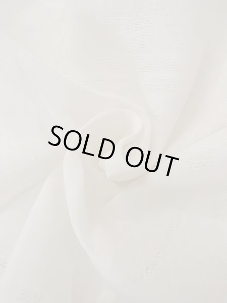 Photo12: O0124G Vintage Japanese kimono   Off White JUBAN undergarment for women / Linen. Leaf Pink pattern  (Grade C) (12)