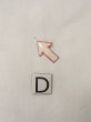 Photo17: O0124G Vintage Japanese kimono   Off White JUBAN undergarment for women / Linen. Leaf Pink pattern  (Grade C) (17)