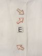 Photo18: O0124G Vintage Japanese kimono   Off White JUBAN undergarment for women / Linen. Leaf Pink pattern  (Grade C) (18)