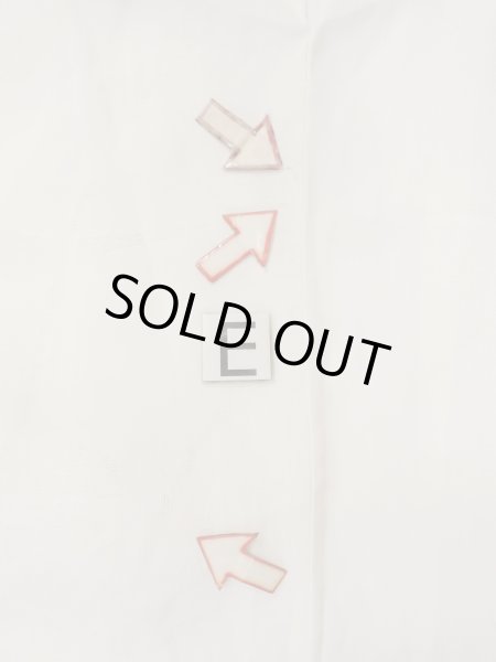 Photo18: O0124G Vintage Japanese kimono   Off White JUBAN undergarment for women / Linen. Leaf Pink pattern  (Grade C) (18)