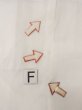 Photo19: O0124G Vintage Japanese kimono   Off White JUBAN undergarment for women / Linen. Leaf Pink pattern  (Grade C) (19)