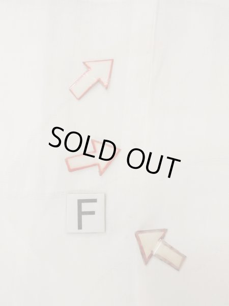 Photo19: O0124G Vintage Japanese kimono   Off White JUBAN undergarment for women / Linen. Leaf Pink pattern  (Grade C) (19)