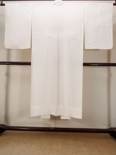 Photo2: O0124H Vintage Japanese kimono   Off White JUBAN undergarment for women / Silk. Stripes   (Grade B) (2)