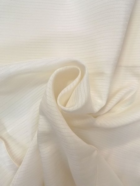 Photo11: O0124H Vintage Japanese kimono   Off White JUBAN undergarment for women / Silk. Stripes   (Grade B) (11)