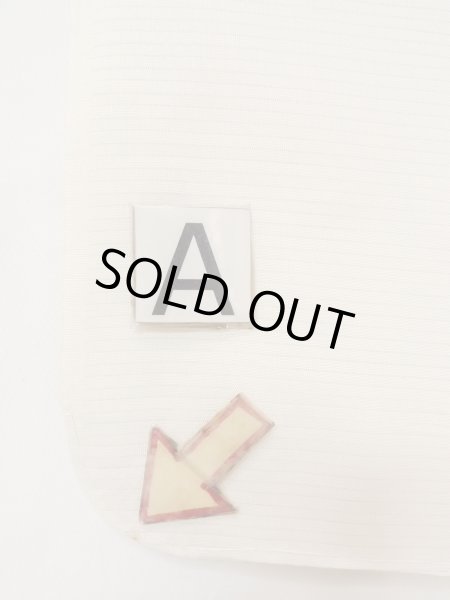 Photo14: O0124H Vintage Japanese kimono   Off White JUBAN undergarment for women / Silk. Stripes   (Grade B) (14)