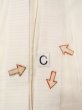Photo16: O0124H Vintage Japanese kimono   Off White JUBAN undergarment for women / Silk. Stripes   (Grade B) (16)