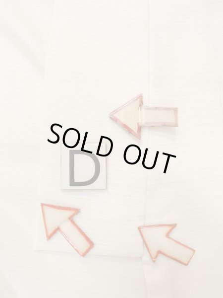 Photo17: O0124H Vintage Japanese kimono   Off White JUBAN undergarment for women / Silk. Stripes   (Grade B) (17)