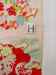 Photo21: O0124I Antique Japanese kimono   Ivory JUBAN undergarment for women / Silk. Flower circle, Unlined, pink pattern  (Grade D) (21)