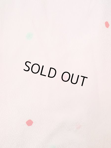 Photo3: Mint O0124K Vintage Japanese kimono  Pale Pink JUBAN undergarment for women / Silk. Dot,   (Grade A) (3)