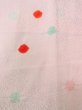 Photo5: Mint O0124K Vintage Japanese kimono  Pale Pink JUBAN undergarment for women / Silk. Dot,   (Grade A) (5)