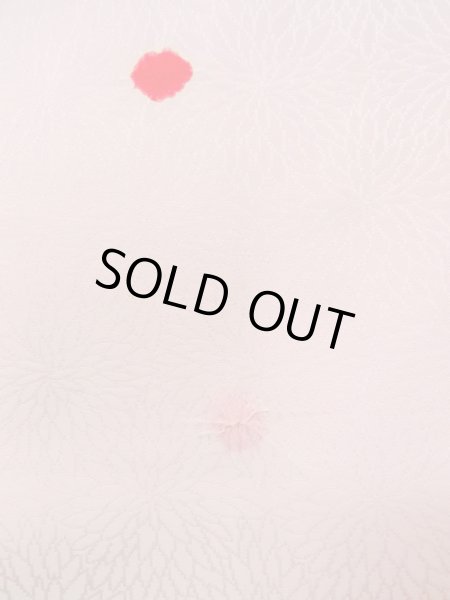 Photo6: Mint O0124K Vintage Japanese kimono  Pale Pink JUBAN undergarment for women / Silk. Dot,   (Grade A) (6)