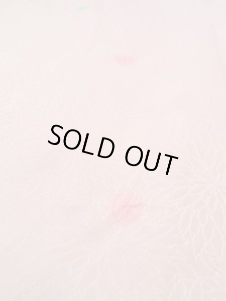 Photo8: Mint O0124K Vintage Japanese kimono  Pale Pink JUBAN undergarment for women / Silk. Dot,   (Grade A) (8)