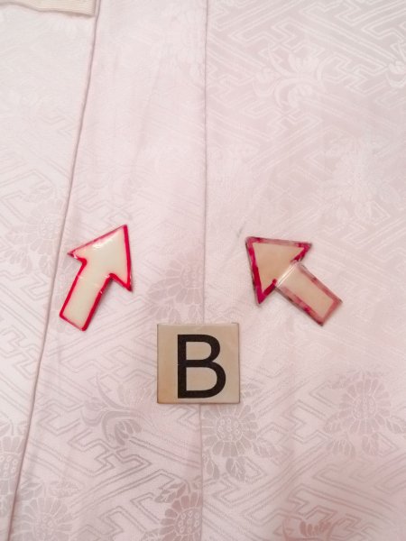 Photo15: O0124L Vintage Japanese kimono  Pale Pink JUBAN undergarment for women / Silk. Flower,   (Grade B) (15)