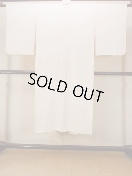 Photo2: Mint O0124M Vintage Japanese kimono   Off White JUBAN undergarment for women / Silk.    (Grade A) (2)