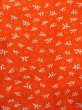 Photo6: O0124N Vintage Japanese kimono  Vivid Orange JUBAN undergarment for women / Synthetic. Crane, Folded paper crane pattern  (Grade B) (6)
