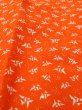 Photo9: O0124N Vintage Japanese kimono  Vivid Orange JUBAN undergarment for women / Synthetic. Crane, Folded paper crane pattern  (Grade B) (9)