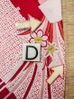 Photo17: O0124O Antique Japanese kimono   Red JUBAN undergarment for women / Silk. Peony,   (Grade C) (17)