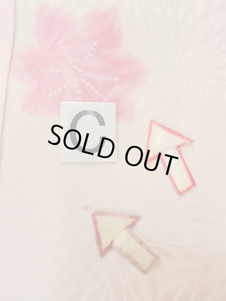 Photo16: O0124P Vintage Japanese kimono  Pale Pink JUBAN undergarment for women / Silk. Chrysanthemum,   (Grade C) (16)