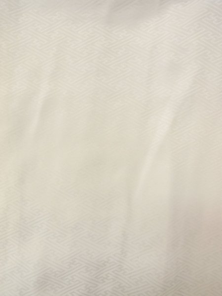 Photo3: O0124Q Vintage Japanese kimono   Ivory JUBAN undergarment for women / Silk.    (Grade B) (3)