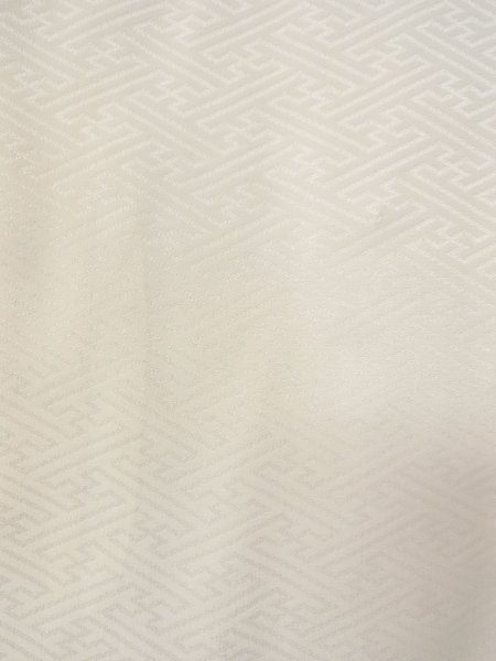 Photo5: O0124Q Vintage Japanese kimono   Ivory JUBAN undergarment for women / Silk.    (Grade B) (5)