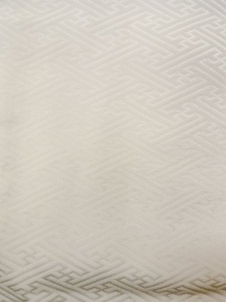 Photo6: O0124Q Vintage Japanese kimono   Ivory JUBAN undergarment for women / Silk.    (Grade B) (6)