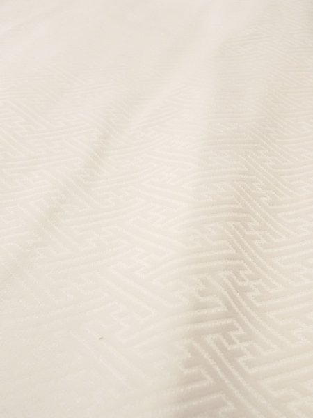 Photo8: O0124Q Vintage Japanese kimono   Ivory JUBAN undergarment for women / Silk.    (Grade B) (8)