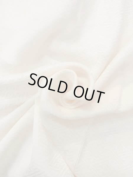 Photo11: O0124Q Vintage Japanese kimono   Ivory JUBAN undergarment for women / Silk.    (Grade B) (11)