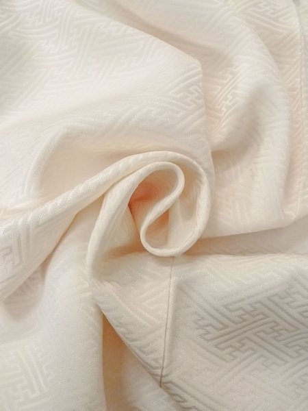 Photo12: O0124Q Vintage Japanese kimono   Ivory JUBAN undergarment for women / Silk.    (Grade B) (12)
