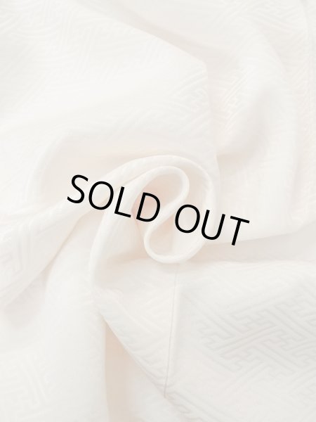 Photo12: O0124Q Vintage Japanese kimono   Ivory JUBAN undergarment for women / Silk.    (Grade B) (12)