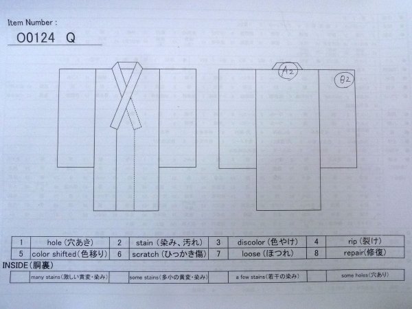 Photo13: O0124Q Vintage Japanese kimono   Ivory JUBAN undergarment for women / Silk.    (Grade B) (13)