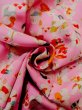 Photo12: O0124R Vintage Japanese kimono  Light Pink JUBAN undergarment for women / Silk. People   (Grade C) (12)