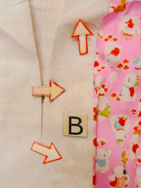 Photo15: O0124R Vintage Japanese kimono  Light Pink JUBAN undergarment for women / Silk. People   (Grade C) (15)