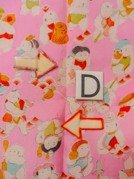 Photo17: O0124R Vintage Japanese kimono  Light Pink JUBAN undergarment for women / Silk. People   (Grade C) (17)