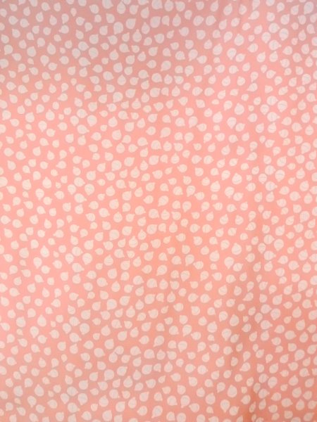 Photo3: O0124S Vintage Japanese kimono  Pale Coral JUBAN undergarment for women / Silk.  Bell pattern  (Grade B) (3)