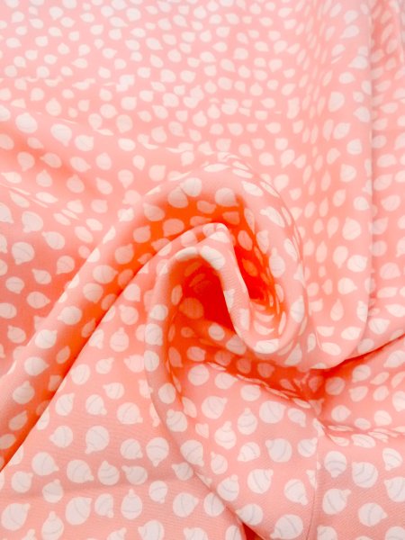 Photo11: O0124S Vintage Japanese kimono  Pale Coral JUBAN undergarment for women / Silk.  Bell pattern  (Grade B) (11)