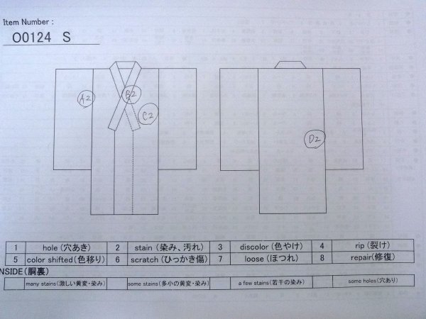 Photo13: O0124S Vintage Japanese kimono  Pale Coral JUBAN undergarment for women / Silk.  Bell pattern  (Grade B) (13)